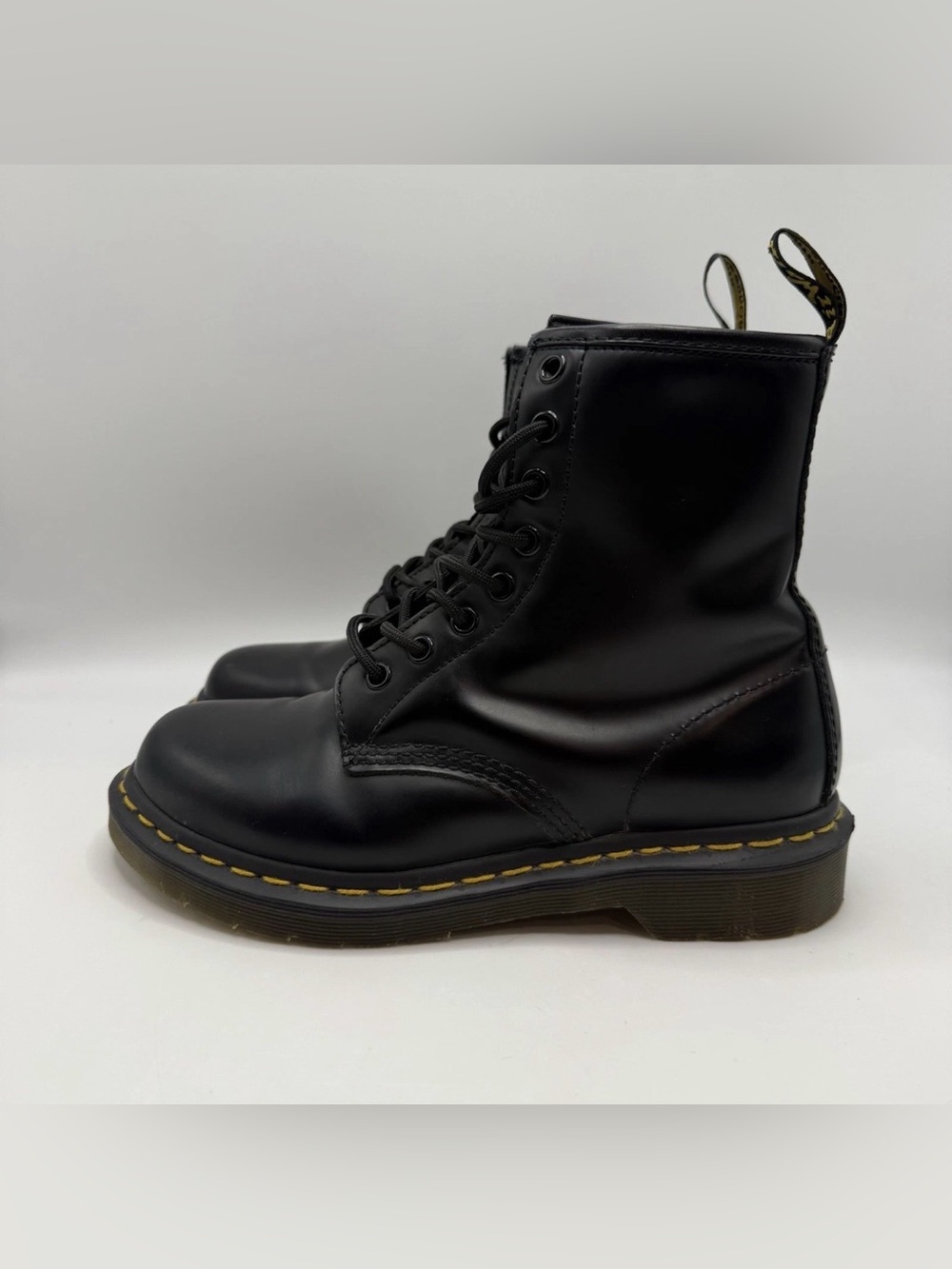 Dr. Martens 1460W Black Leather Combat Boots Womens size 6US - casual boots